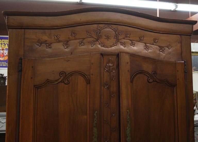 18th Century and Earlier French Walnut Armoire For Sale